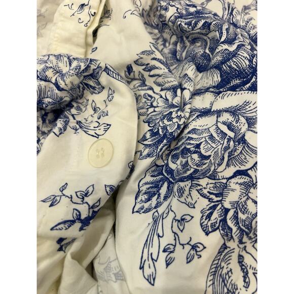 Melange Home Duvet Cover Navy Toile, King Size 80 x 104” 100% Cotton - Picture 13 of 15